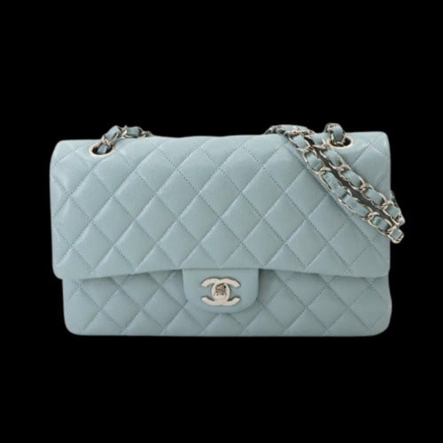 Blue Leather Chanel Shoulder Bag
