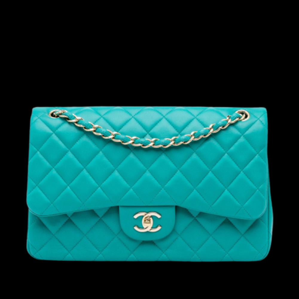 Blue Leather Chanel Flap Bag