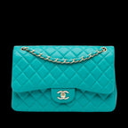 Blue Leather Chanel Flap Bag