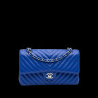 Blue Leather Chanel Flap Bag