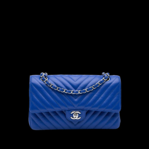 Blue Leather Chanel Flap Bag
