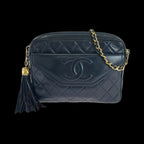 Blue Leather Chanel Shoulder Bag