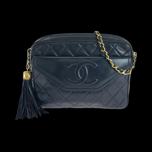 Blue Leather Chanel Shoulder Bag