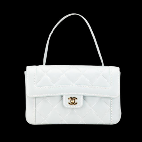 Blue Leather Chanel Flap Bag