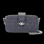 Blue Leather Chanel Shoulder Bag