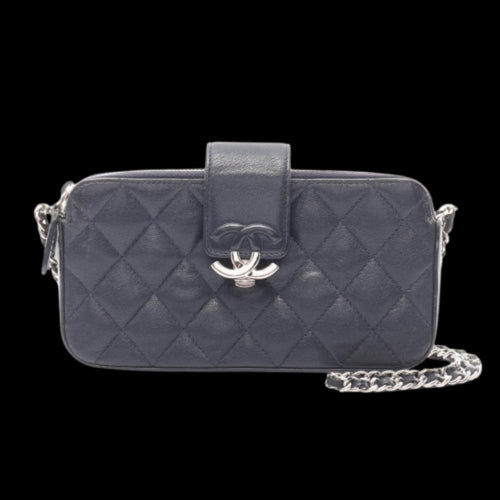 Blue Leather Chanel Shoulder Bag