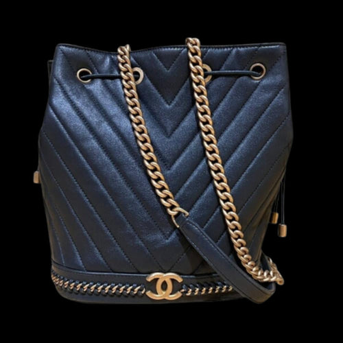 Blue Leather Chanel Shoulder Bag