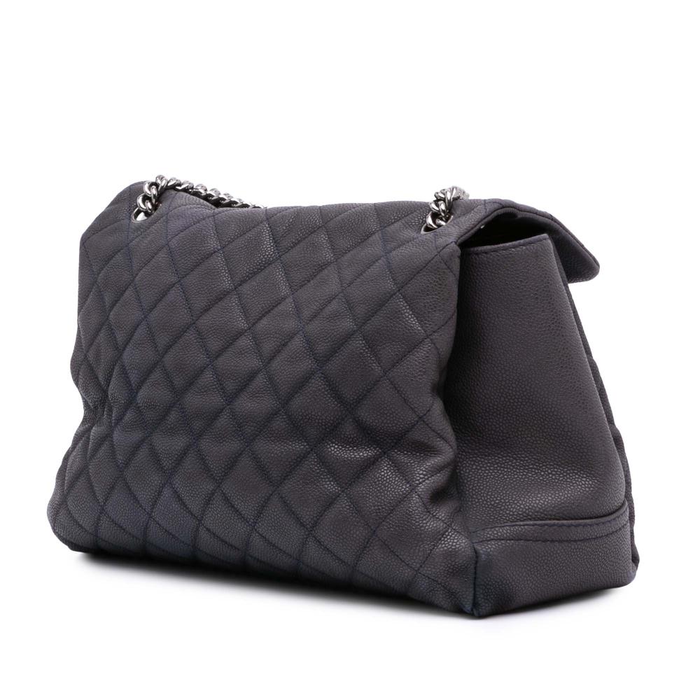 Blue Leather Chanel Flap Bag