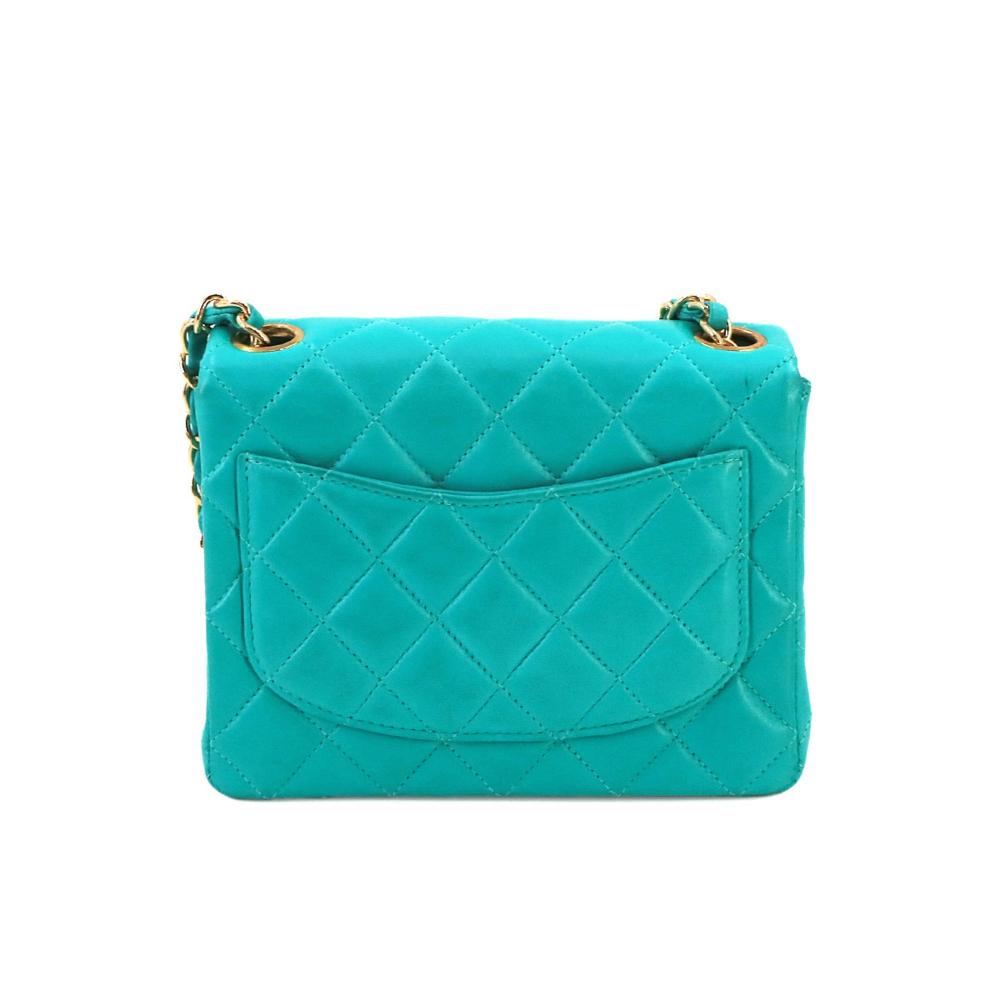 Blue Leather Chanel Shoulder Bag