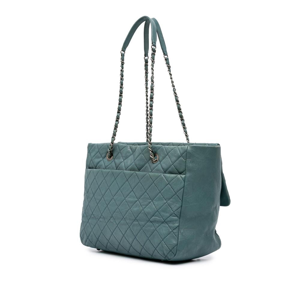 Blue Leather Chanel Flap Bag