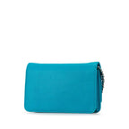 Blue Leather Chanel Wallet On Chain