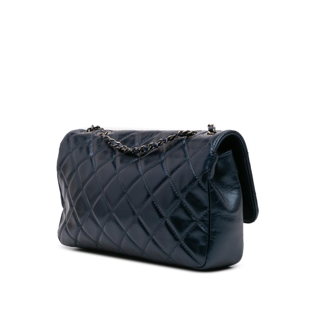 Blue Leather Chanel Flap Bag