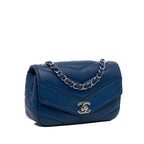 Blue Leather Chanel Flap Bag