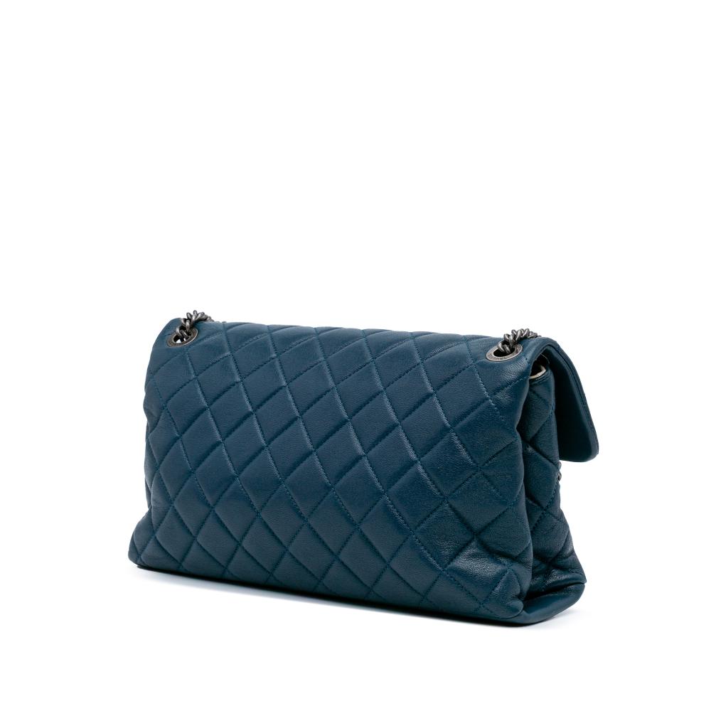 Blue Leather Chanel Flap Bag