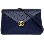 Blue Leather Chanel Flap Bag