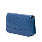 Blue Leather Chanel Wallet On Chain