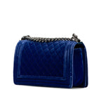 Blue Leather Chanel Crossbody Bag
