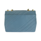 Blue Leather Chanel Shoulder Bag