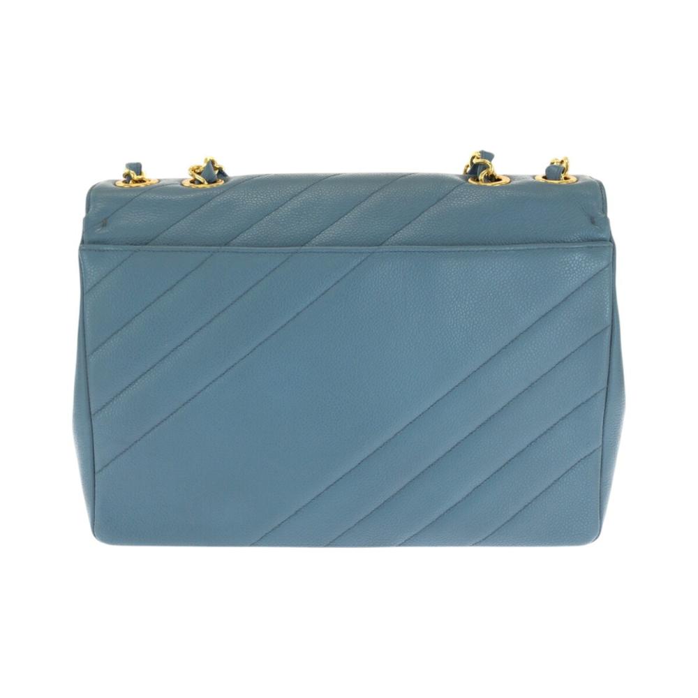 Blue Leather Chanel Shoulder Bag