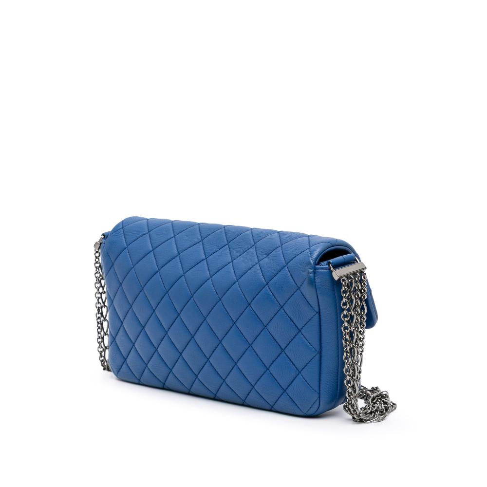 Blue Leather Chanel Flap Bag