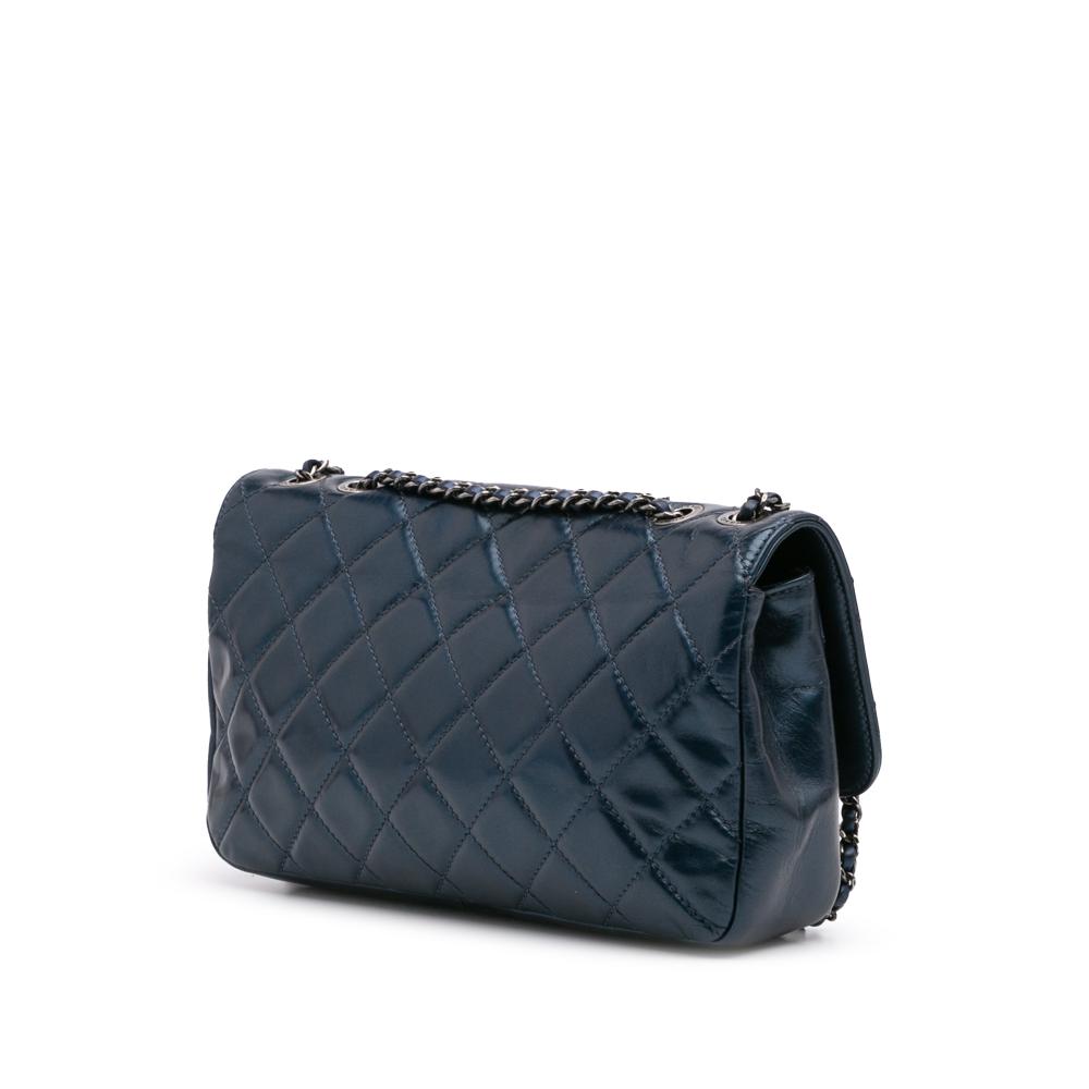 Blue Leather Chanel Flap Bag