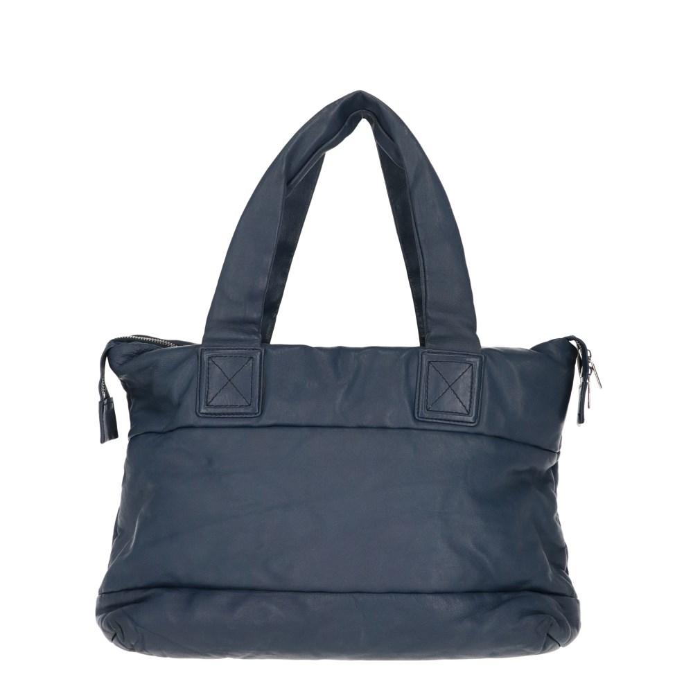 Blue Leather Chanel Shoulder Bag