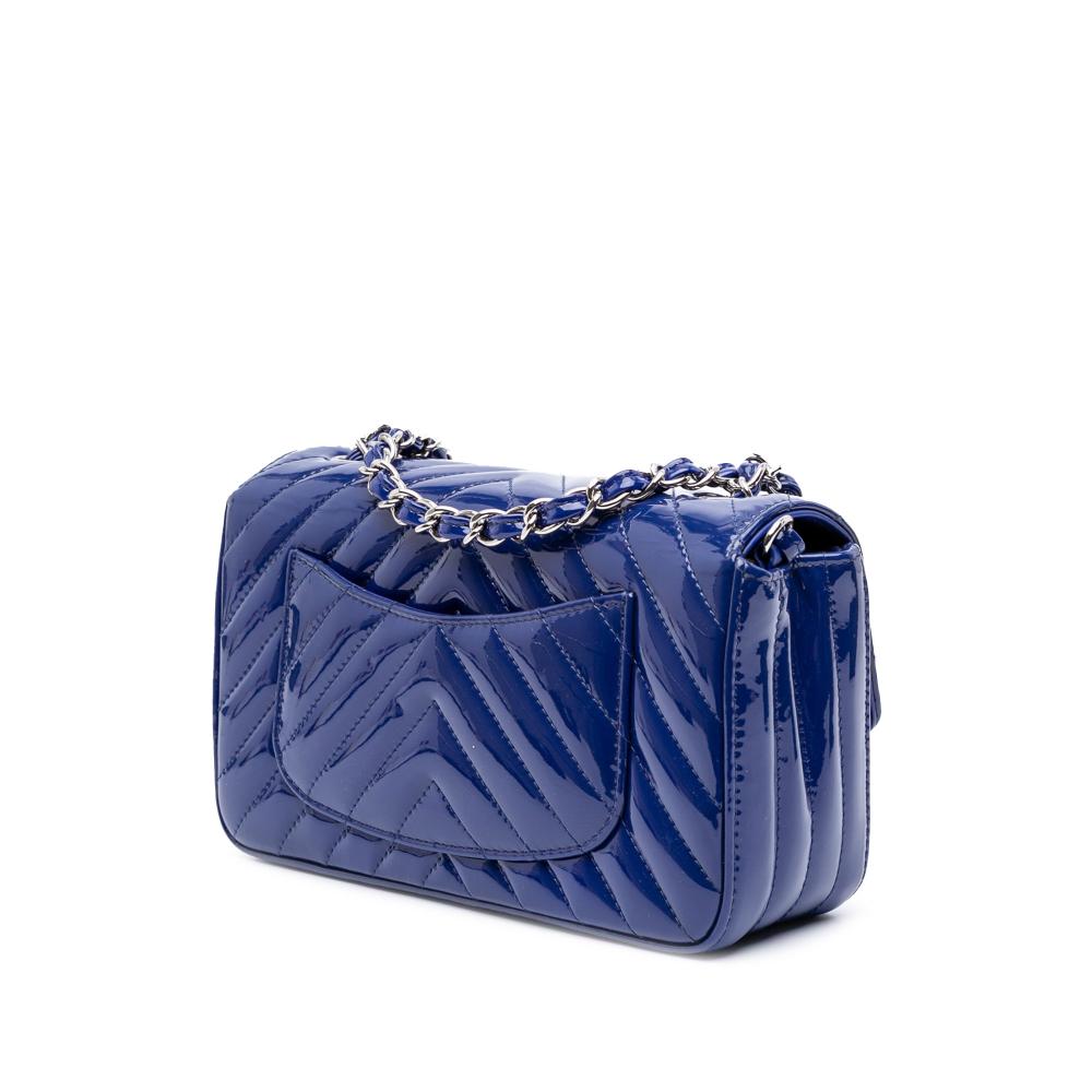 Blue Leather Chanel Flap Bag