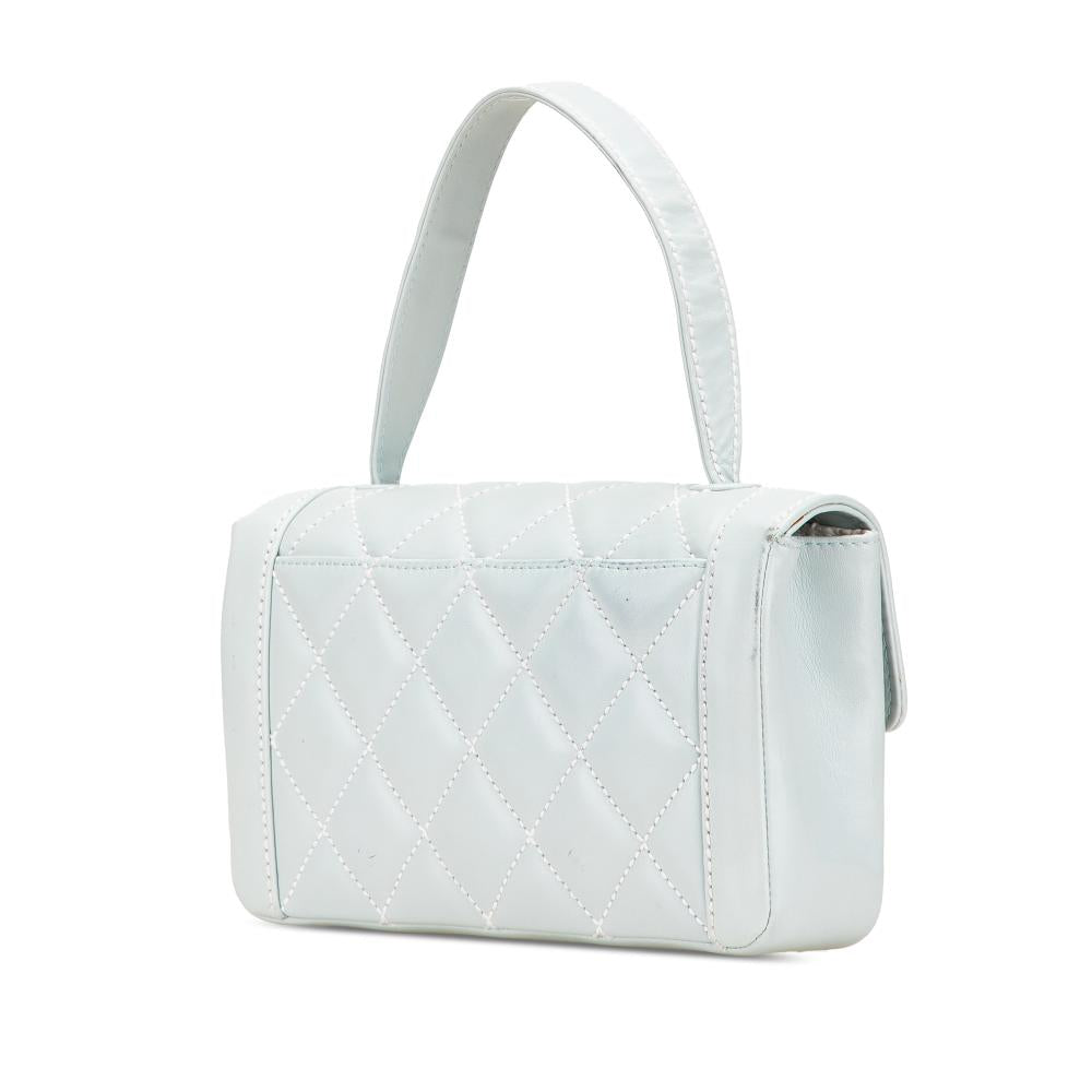 Blue Leather Chanel Flap Bag