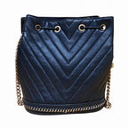 Blue Leather Chanel Shoulder Bag