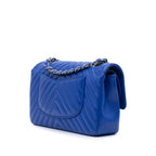Blue Leather Chanel Flap Bag