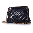 Blue Leather Chanel Crossbody Bag
