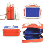 Blue Leather Chanel Crossbody Bag