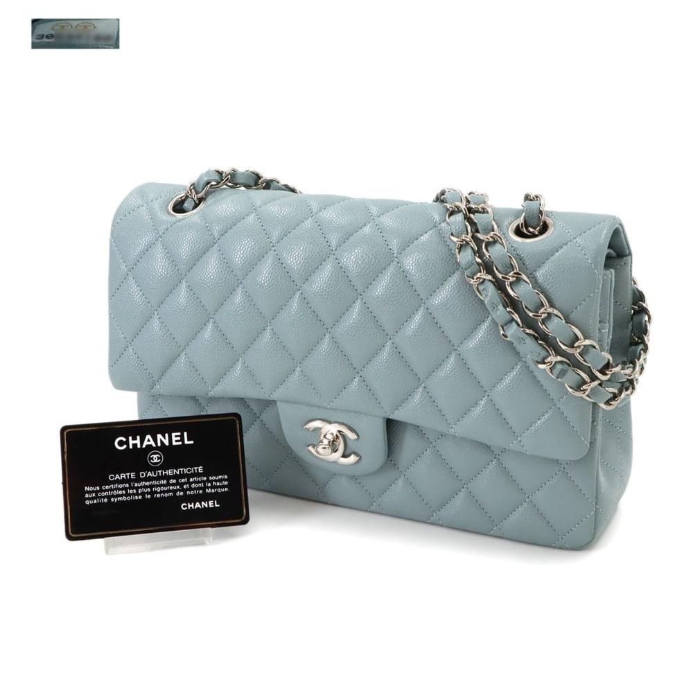 Blue Leather Chanel Shoulder Bag