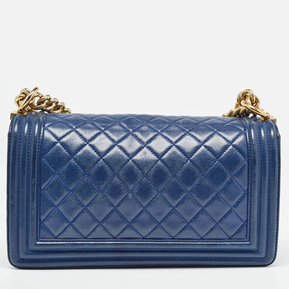 Blue Leather Chanel Flap Bag