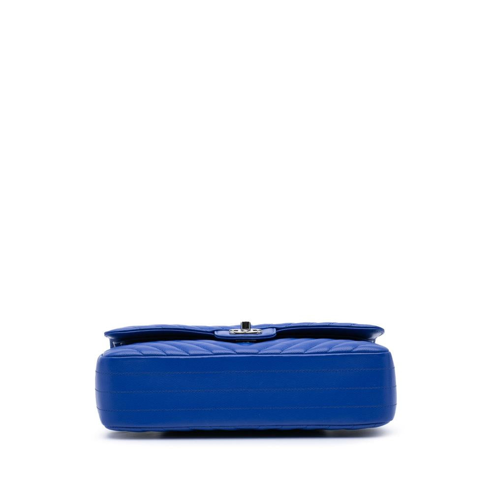 Blue Leather Chanel Flap Bag