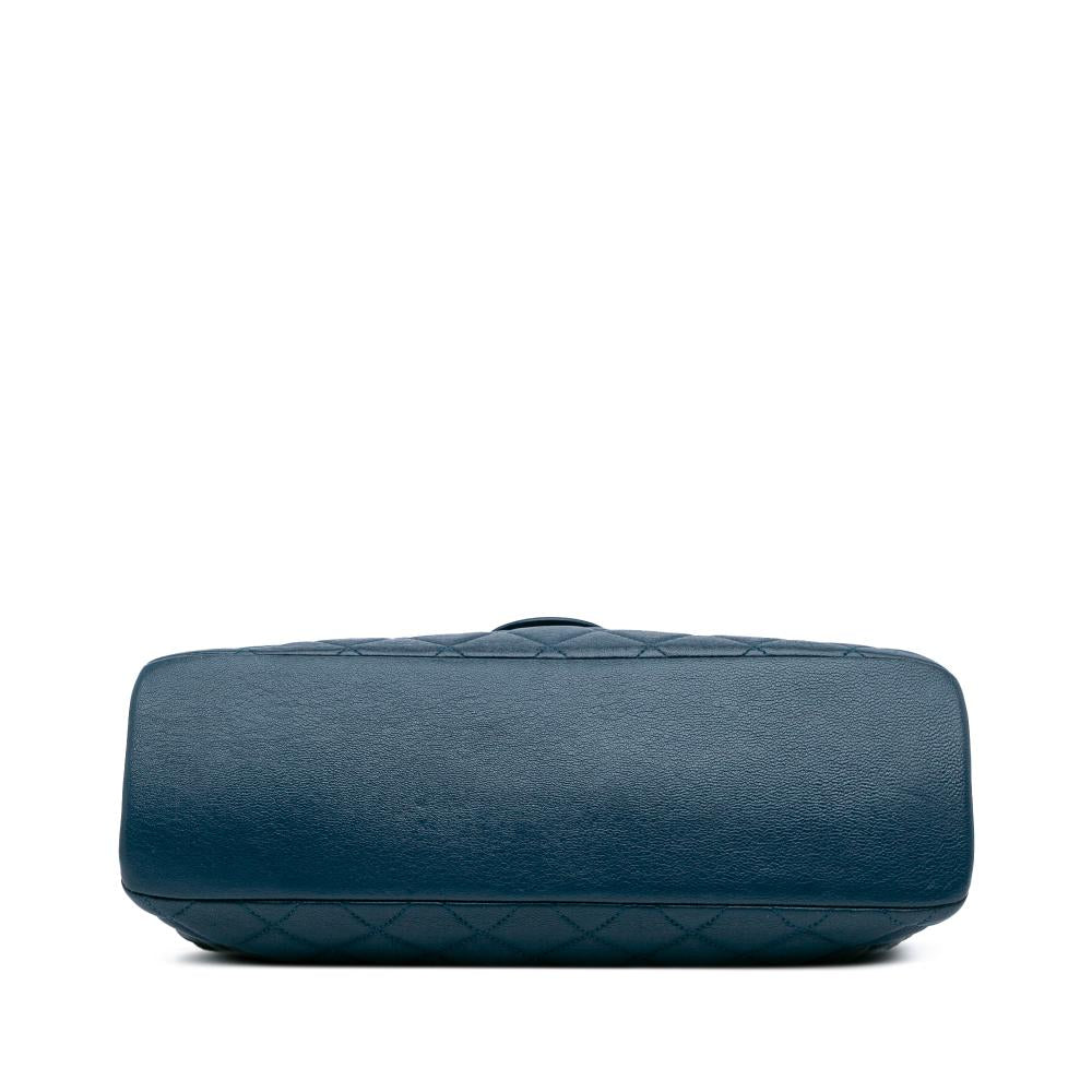 Blue Leather Chanel Flap Bag
