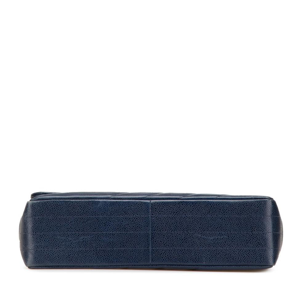 Blue Leather Chanel Crossbody Bag