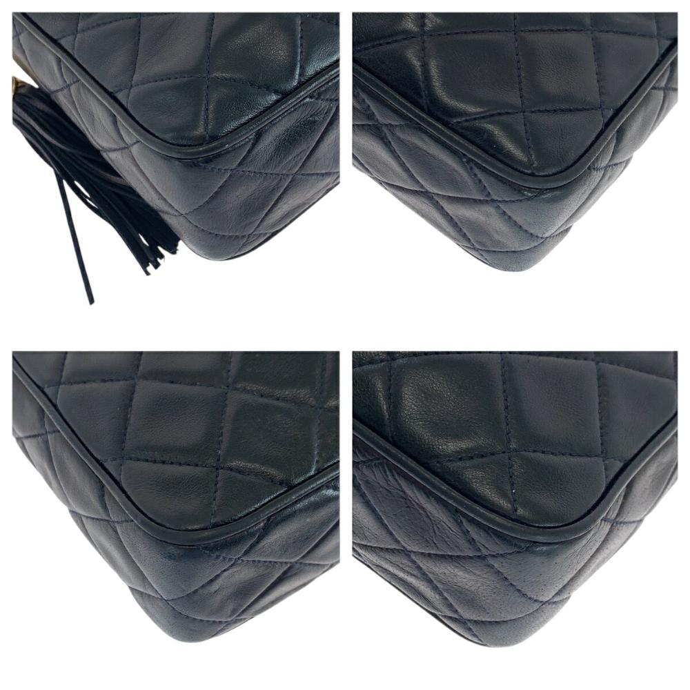 Blue Leather Chanel Shoulder Bag