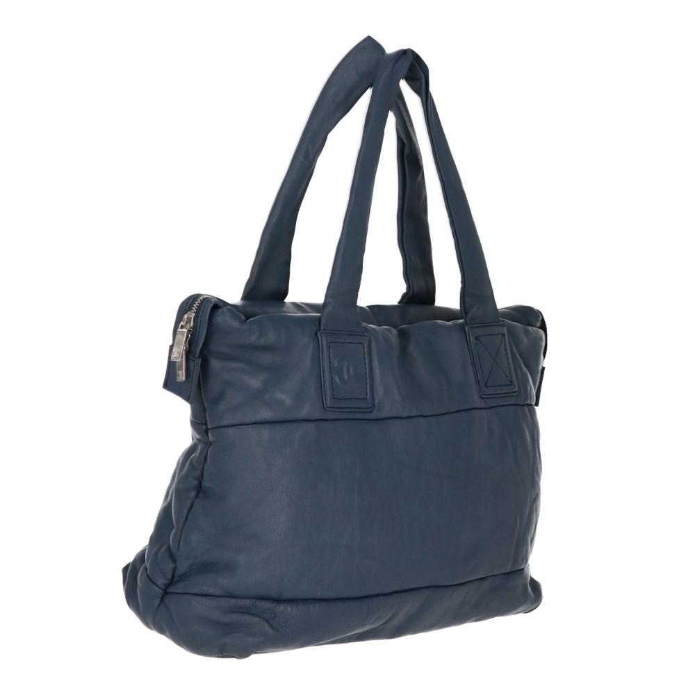 Blue Leather Chanel Shoulder Bag