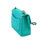 Blue Leather Chanel Shoulder Bag