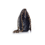 Blue Leather Chanel Crossbody Bag