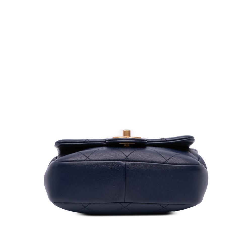 Blue Leather Chanel Flap Bag