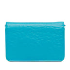 Blue Leather Chanel Wallet On Chain