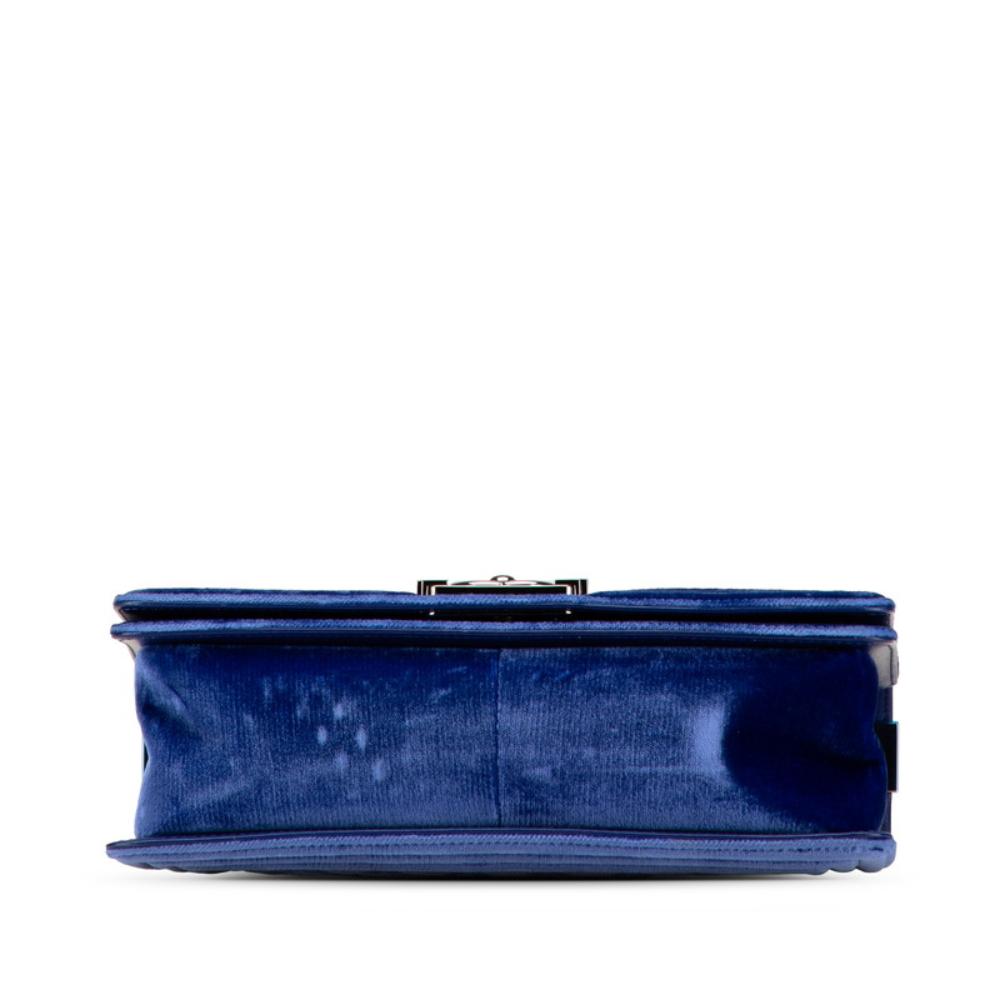 Blue Leather Chanel Crossbody Bag