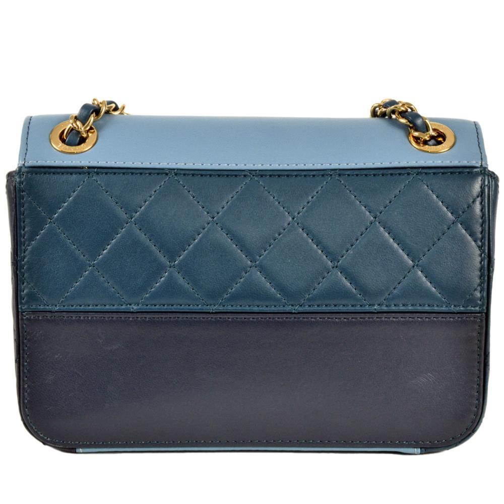 Blue Leather Chanel Flap Bag