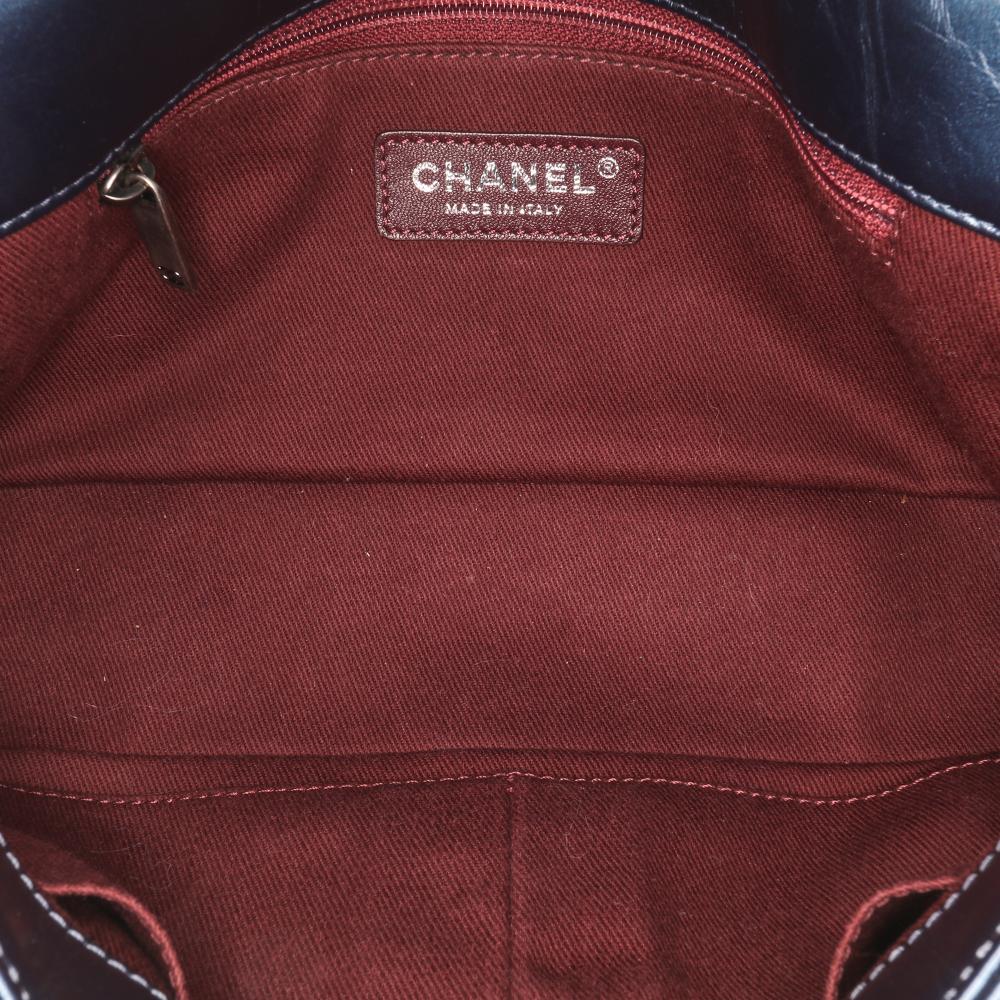 Blue Leather Chanel Flap Bag