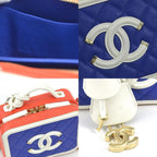 Blue Leather Chanel Crossbody Bag