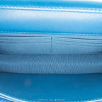 Blue Leather Chanel Wallet On Chain