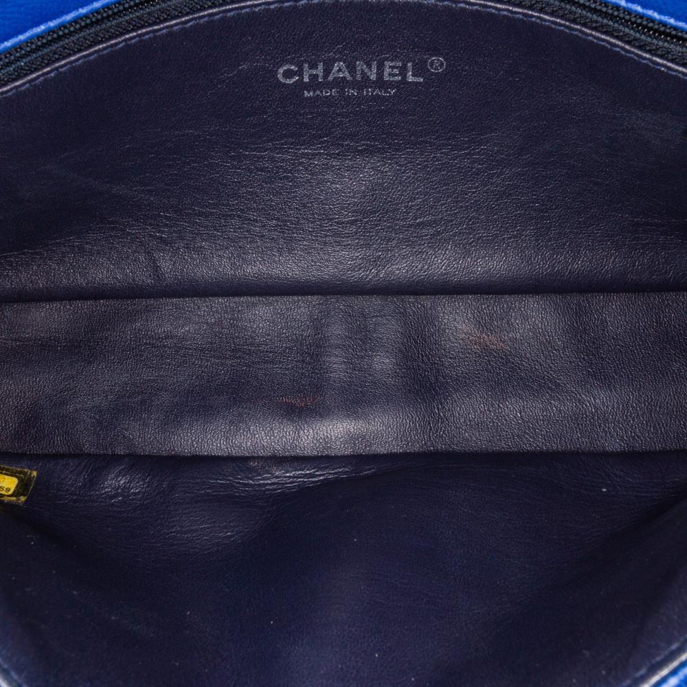 Blue Leather Chanel Flap Bag