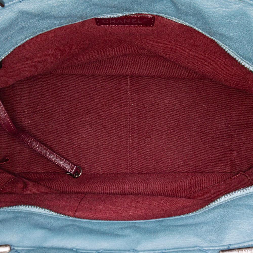 Blue Leather Chanel Flap Bag